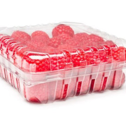 #H260 1/2 PINTE CASSEAUX FRAMBOISE AVEC TAMPON <br>4 7/8 x 4 7/8 x 1 7/8 #H260 1/2 PINTE CASSEAUX FRAMBOISE AVEC TAMPON <br>4 7/8 x 4 7/8 x 1 7/8