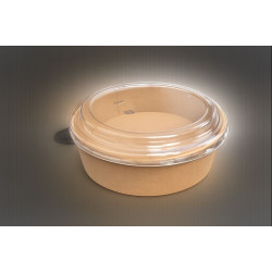 #KBC-16  COUVERCLE DE PLASTIQUE POUR BOLLE EN PAPIER BRUN (BTS DE 300) <br>16OZ