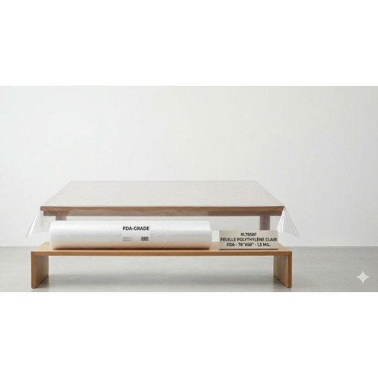 #L7858F FEUILLE POLYTHYLENE CLAIR FDA <br>78