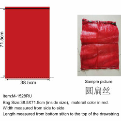 #M-1528RU SAC FILET CIRCULAIRE ROUGE <br>15X28