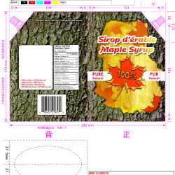 #PS250 POCHETTE SIROP D'ERABLE <br>250 ML 120*170*75MM