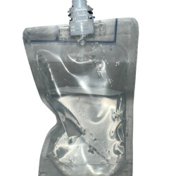 #PS250C_B POCHETTE LIQUIDE TRANSPARENTE 250ML + BOUCHON <br>100X160X300 MM EXT.