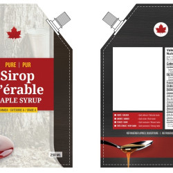 #PS250NC_B POCHETTE SIROP D'ERABLE 2021 CANADA POUR EXPORTATION <br>250 ML  (120*170*75MM) #PS250NC_B POCHETTE SIROP D'ERABLE 2021 CANADA POUR EXPORTATION <br>250 ML  (120*170*75MM)