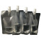 #PS500C_B POCHETTE LIQUIDE TRANSPARENTE 500 ML + BOUCHONS <br>130X220+40 MM EXT.