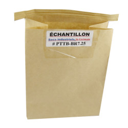 #PTTB-BR7.25 S.PAPIER BRUN UNIS (TIN TIE)  TIN TIE AVEC ATTACHE <br>5X2.75X7.25