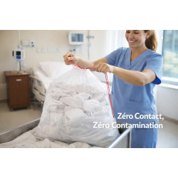 #PVA2633 SAC DE BUANDERIE HYDROSOLUBLE EN PVA AVEC CORDON <br>26