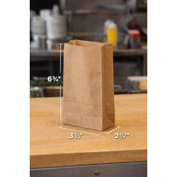 #SEP1 SAC PAPIER KRAFT BRUN 1 LB – SAC ALIMENTAIRE POUR RESTAURANTS <br>3 1/2