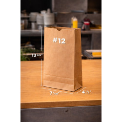#SEP12 SAC PAPIER BRUN 1 PLI         NO 12 SANS POIGNEE <br>7