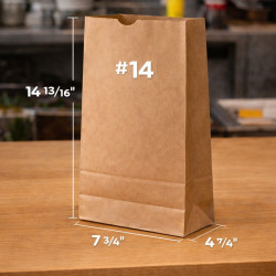 #SEP14 SAC PAPIER BRUN 1 PLI NO 14 SANS POIGNEE <br>7 3/4 #SEP14 SAC PAPIER BRUN 1 PLI NO 14 SANS POIGNEE <br>7 3/4