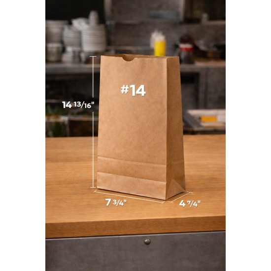 #SEP14 SAC PAPIER BRUN 1 PLI NO 14 SANS POIGNEE <br>7 3/4 #SEP14 SAC PAPIER BRUN 1 PLI NO 14 SANS POIGNEE <br>7 3/4