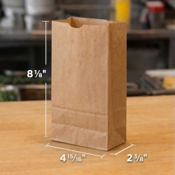 #SEP2 SAC PAPIER KRAFT BRUN 2 LB – SAC ALIMENTAIRE POUR RESTAURANTS <br>4 1/4 #SEP2 SAC PAPIER KRAFT BRUN 2 LB – SAC ALIMENTAIRE POUR RESTAURANTS <br>4 1/4