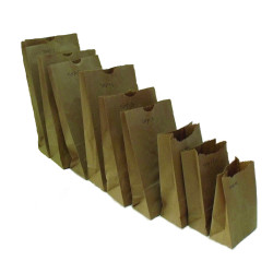 #SEP7 SAC PAPIER BRUN 1 PLI         NO 7 SANS POIGNEE <br>6X3 5/8X12 1/2