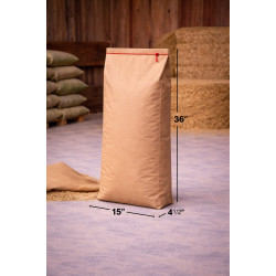 #SPL15431 SAC POLYPROPYLÈNE TISSÉ LAMINÉ PAPIER BRUN AVEC EASY OPEN <br>15.5X4.2X31