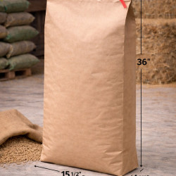 #SPL15436 SAC POLYPROPYLÈNE TISSÉ LAMINÉ PAPIER BRUN AVEC EASY OPEN <br>15 1/2