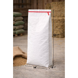 #SPLB1432 SAC POLYPROPYLÈNE TISSÉ LAMINÉ PAPIER BLANC AVEC EASY OPEN <br>14