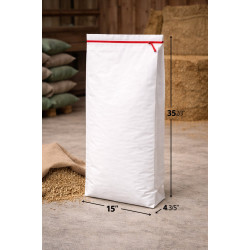 #SPLB1535 SAC POLYPROPYLÈNE TISSÉ LAMINÉ PAPIER BLANC AVEC EASY OPEN <br>15