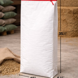 #SPLB1535 SAC POLYPROPYLÈNE TISSÉ LAMINÉ PAPIER BLANC AVEC EASY OPEN <br>15