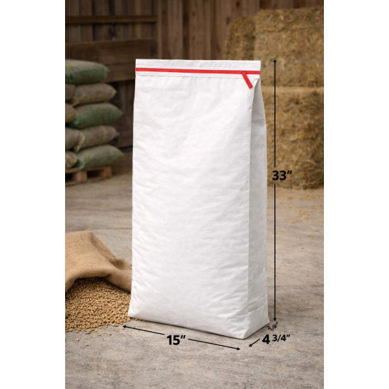 #SPLB154533 SAC POLYPROPYLÈNE TISSÉ LAMINÉ PAPIER BLANC AVEC EASY OPEN <br>15