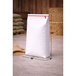 #SPLB1633 SAC POLYPROPYLÈNE TISSÉ LAMINÉ PAPIER BLANC AVEC EASY OPEN <br>16