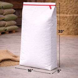 #SPLB1633 SAC POLYPROPYLÈNE TISSÉ LAMINÉ PAPIER BLANC AVEC EASY OPEN <br>16