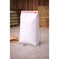 #SPLB1834 SAC EN PAPIER BLANC LAMINÉ AVEC POLYPROPYLÈNE – OUVERTURE EASY OPEN <br>18 1/2