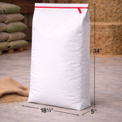 #SPLB1834 SAC EN PAPIER BLANC LAMINÉ AVEC POLYPROPYLÈNE – OUVERTURE EASY OPEN <br>18 1/2