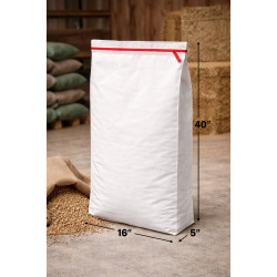 #SPLB2140 SAC POLYPROPYLÈNE TISSÉ LAMINÉ PAPIER BLANC AVEC EASY OPEN <br>16