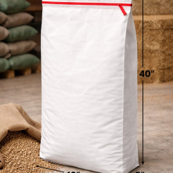 #SPLB2140 SAC POLYPROPYLÈNE TISSÉ LAMINÉ PAPIER BLANC AVEC EASY OPEN <br>16