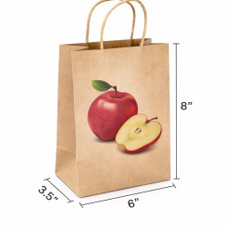 #SPP-15820 SAC PAPIER BRUN 2.5LBS POMME 5 COULEURS <br>6 #SPP-15820 SAC PAPIER BRUN 2.5LBS POMME 5 COULEURS <br>6