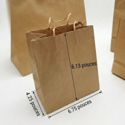 #SPP-171020U SAC PAPIER BRUN UNI <br>6 3/4