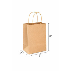 #SPP-538U SAC PAPIER BRUN AVEC ANSE <br>5