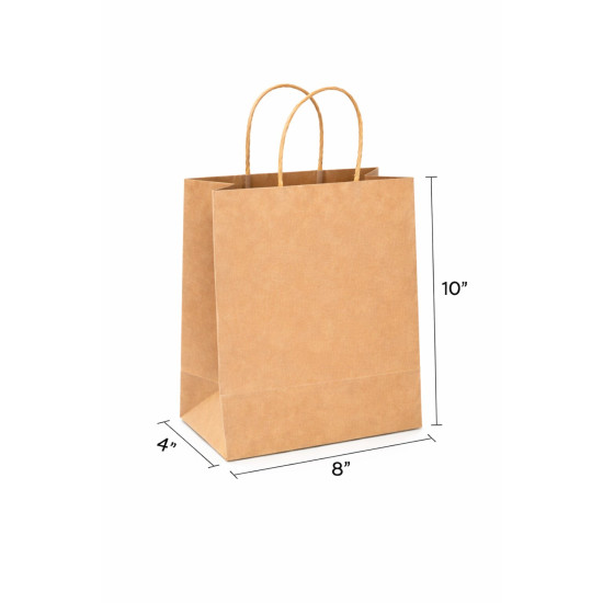 #SPP-8410U SAC PAPIER BRUN UNI AVEC POIGNÉE <br>8