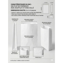 #SPP5 SAC PHARMACIE PAPIER <br>6''X2''X9''