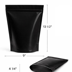#SUP9134-A SACS ALUMINIUM NOIR MAT DEBOUT <br>9