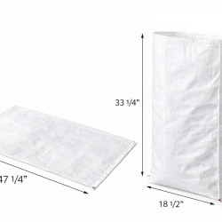 #T181347RED SAC POLYPROPYLÈNE TISSÉ AVEC GOUSSET <br>18 1/2 #T181347RED SAC POLYPROPYLÈNE TISSÉ AVEC GOUSSET <br>18 1/2