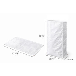 #T181347RED SAC POLYPROPYLÈNE TISSÉ AVEC GOUSSET <br>18 1/2