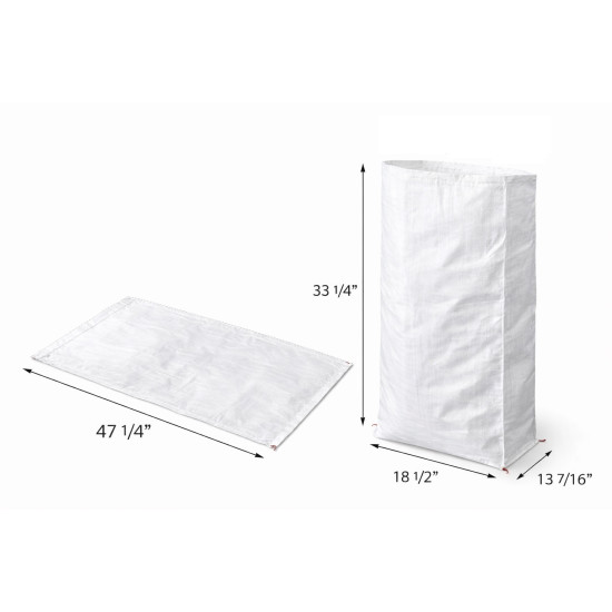 #T181347RED SAC POLYPROPYLÈNE TISSÉ AVEC GOUSSET <br>18 1/2 #T181347RED SAC POLYPROPYLÈNE TISSÉ AVEC GOUSSET <br>18 1/2