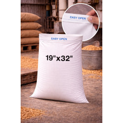 #T1932E-F SAC POLYPROPYLENE TISSÉ BLANC EASY OPEN <br>19