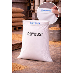 #T2032E SAC POLYPROPYLENE BLANC AVEC OUVERTURE FACILE <br>20