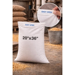 #T2036E SAC POLYPROPYLENE BLANC AVEC OUVERTURE FACILE <br>20