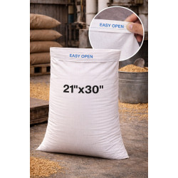 #T2130E SAC POLYPROPYLENE BLANC AVEC OUVERTURE FACILE <br>21