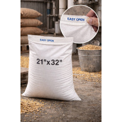 #T2132E SAC POLYPROPYLENE BLANC AVEC OUVERTURE FACILE <br>21