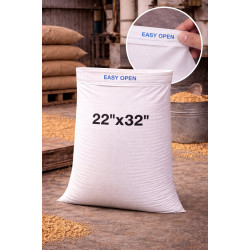 #T2232E SAC POLYPROPYLENE BLANC AVEC OUVERTURE FACILE <br>22