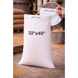 #T2240E SAC POLYPROPYLENE BLANC AVEC OUVERTURE FACILE <br>22