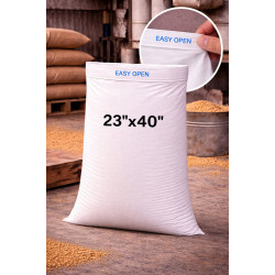 #T2340E SAC POLYPROPYLENE BLANC AVEC OUVERTURE FACILE <br>23