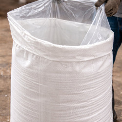 #T2340EI SAC POLYPROPYLENE BLANC AVEC OUVERTURE FACILE & LINER INSÉRÉ COUSU <br>23