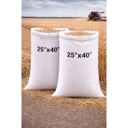 #T2540 SAC POLYPROPYLÈNE TISSÉ BLANC <br>25