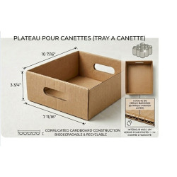 #TC12 TRAY A 12 CANETTES VERNIS INTÉRIEUR <br> 10 7/16