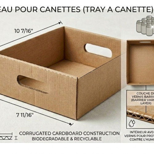 Plateau de carton pour 12 canettes