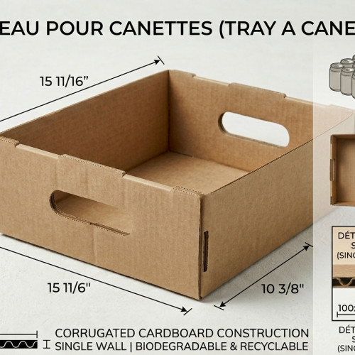 Plateau de carton pour 24 canettes